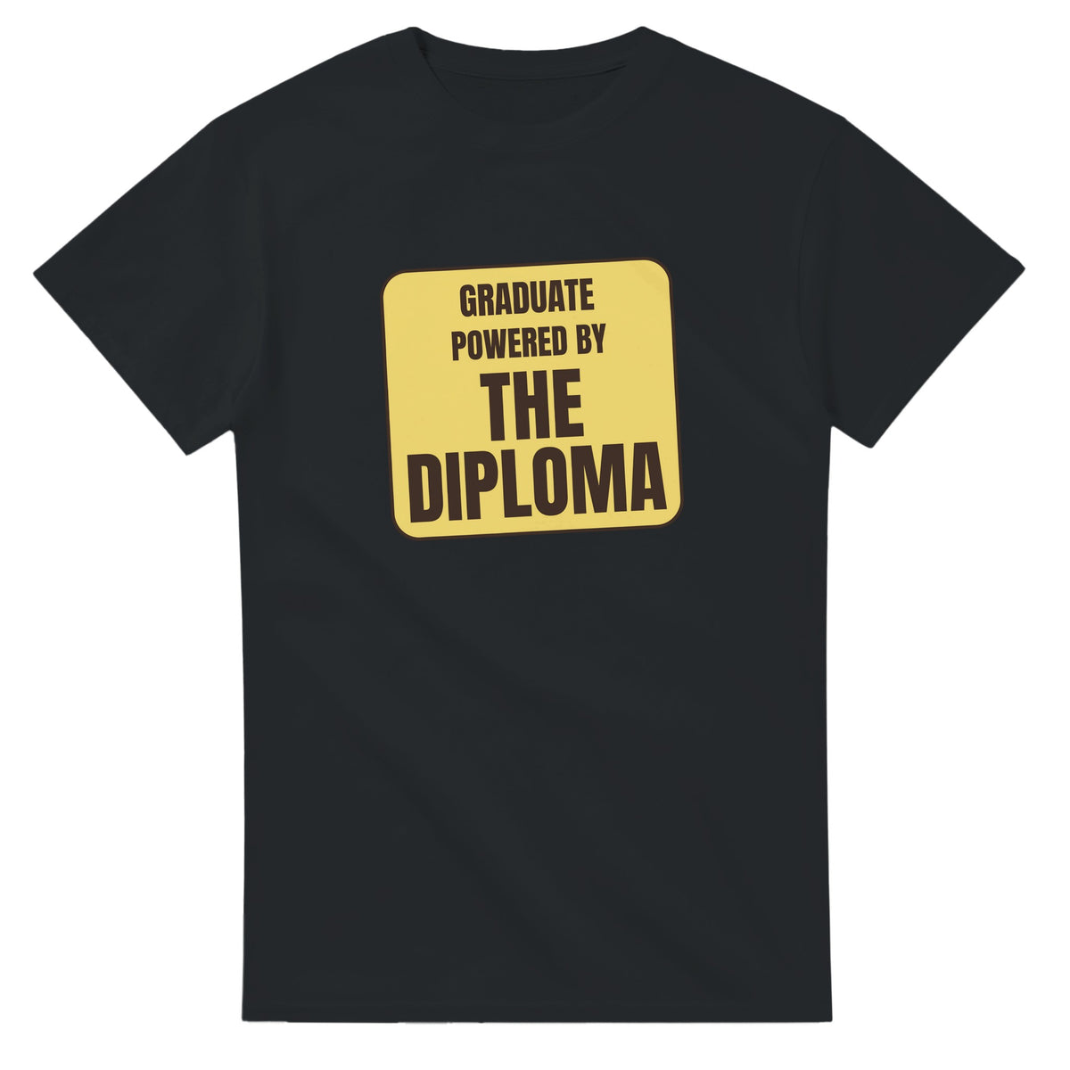 Graduate Powered By The Diploma — black unisex t-shirt