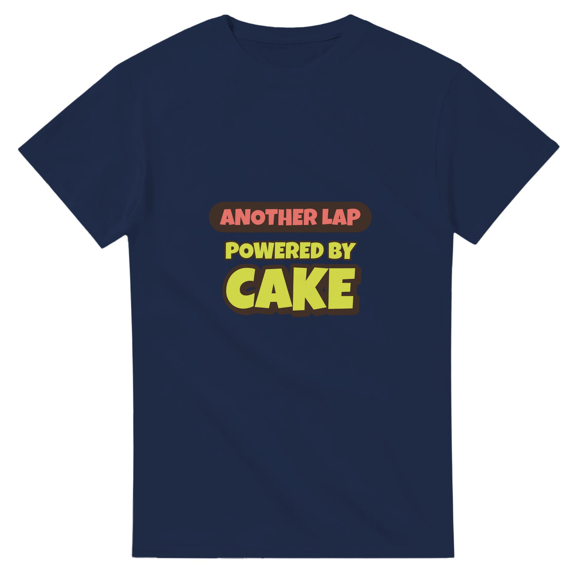 Another Lap Powered By Cake — navy unisex t-shirt