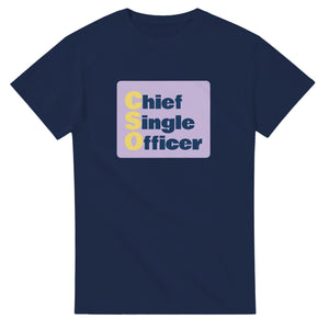 Chief Single Officer — navy unisex t-shirt