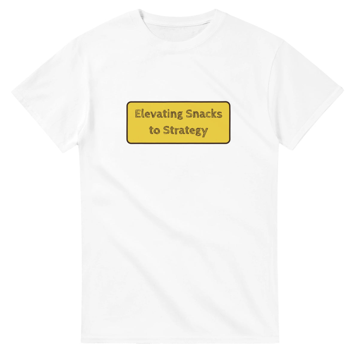 Elevating Snacks To Strategy — white unisex t-shirt