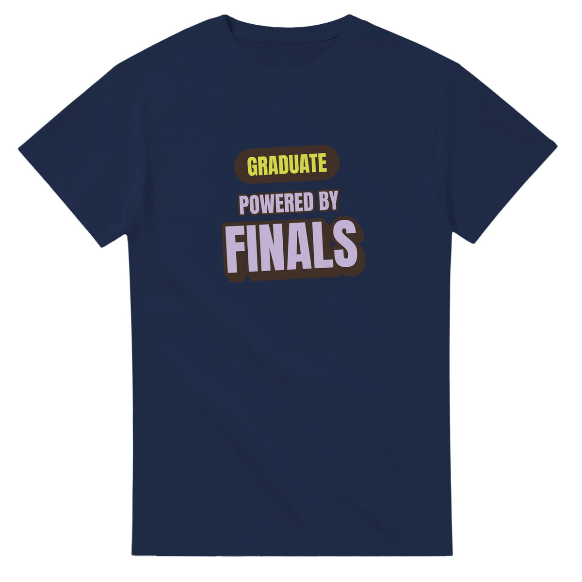 Graduate Powered By Finals — navy unisex t-shirt