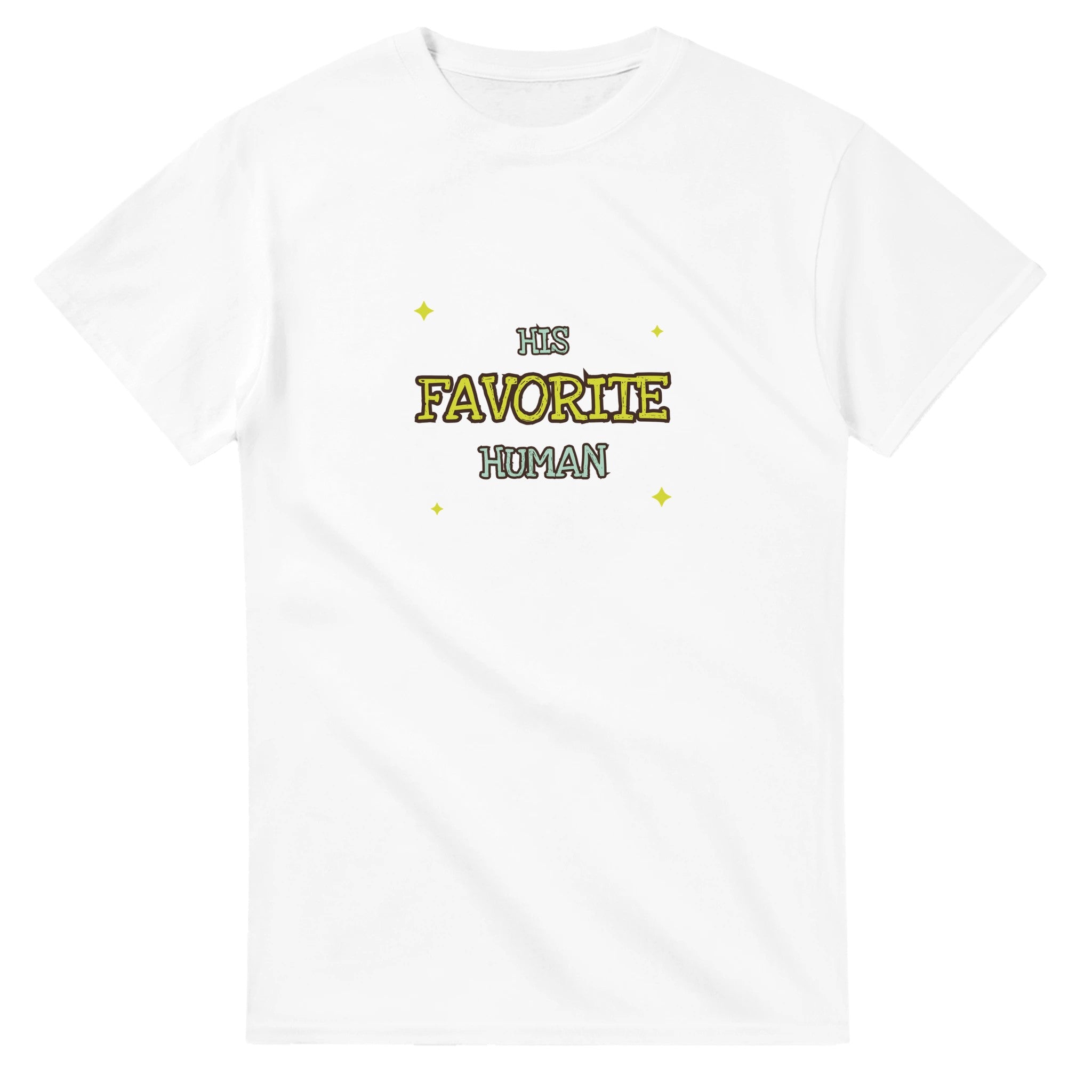 His Favorite Human — white unisex t-shirt