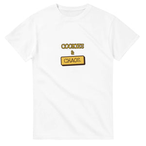 Cookies & Chaos — white unisex t-shirt