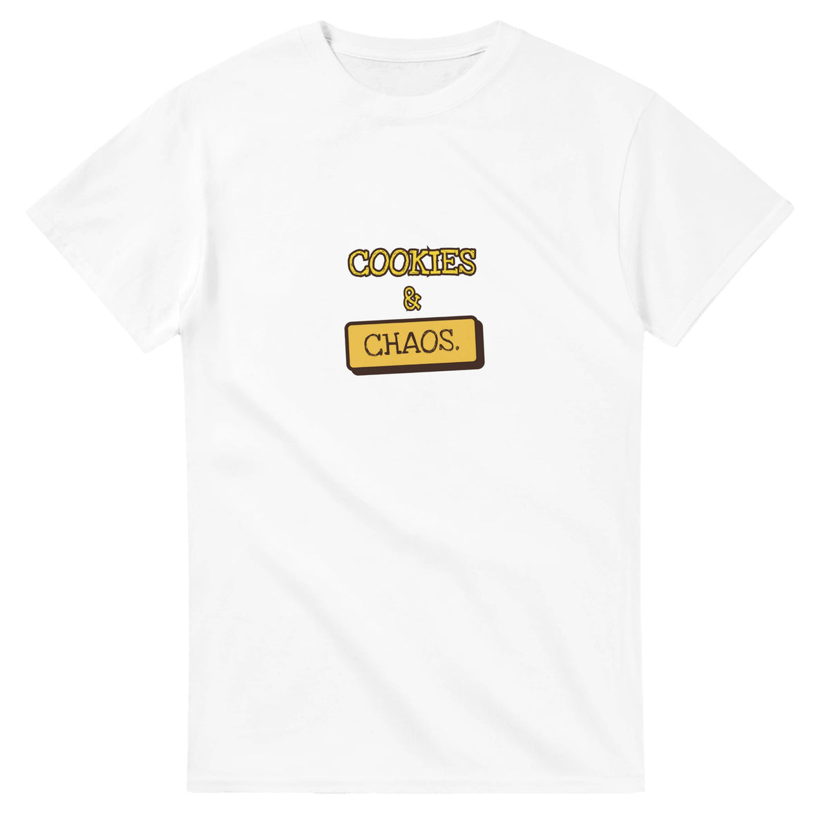 Cookies & Chaos — white unisex t-shirt