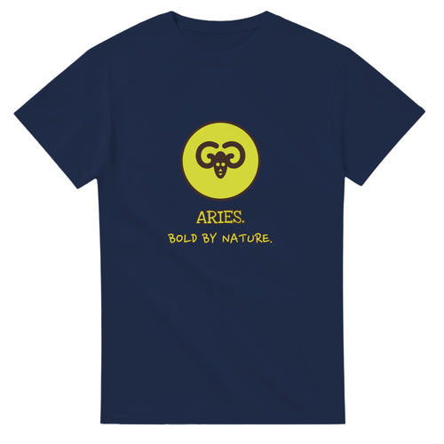 Aries. Bold By Nature — navy unisex t-shirt