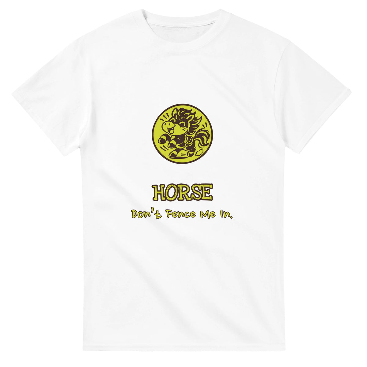 Horse • Don’t Fence Me In — white unisex t-shirt