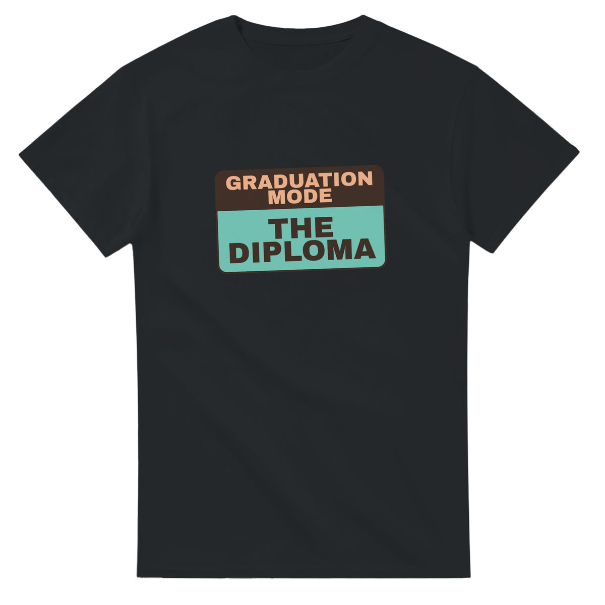 Graduation Mode Powered By The Diploma — black unisex t-shirt
