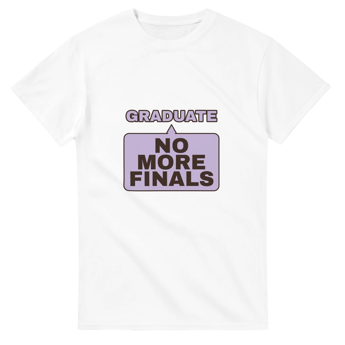 Graduate: No More Finals — white unisex t-shirt
