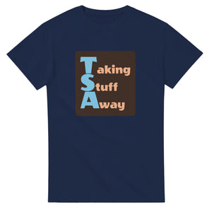 Taking Stuff Away — navy unisex t-shirt