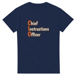 Chief Instructions Officer — navy unisex t-shirt