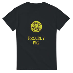 Proudly Pig — black unisex t-shirt