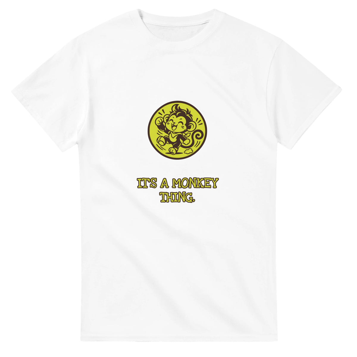 It’s A Monkey Thing — white unisex t-shirt