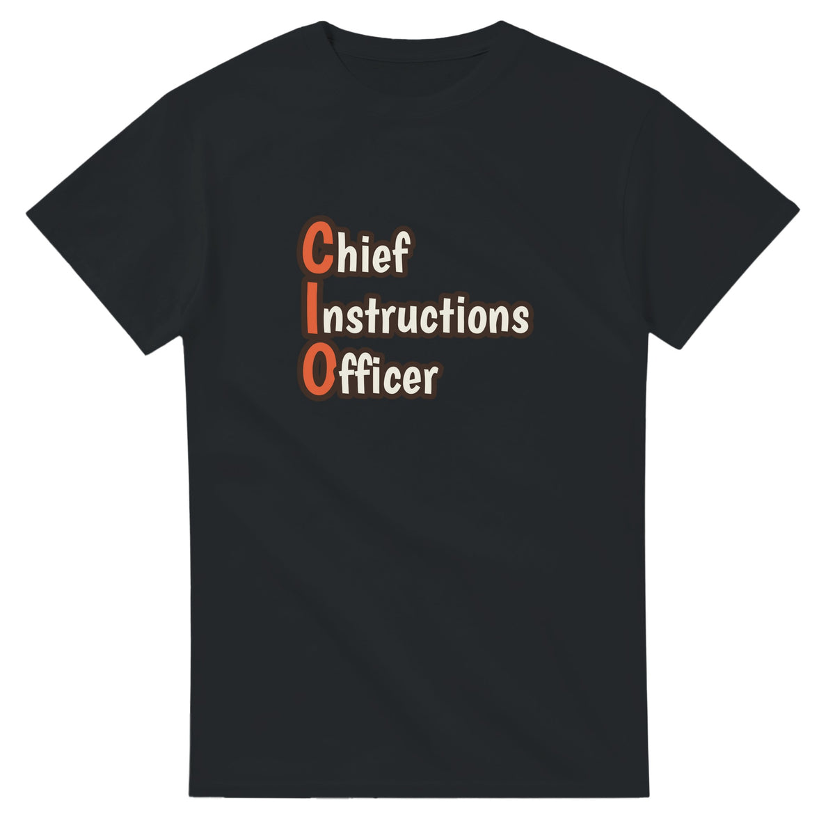 Chief Instructions Officer — black unisex t-shirt