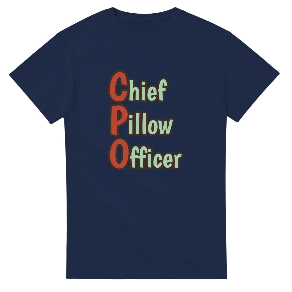 Chief Pillow Officer — navy unisex t-shirt