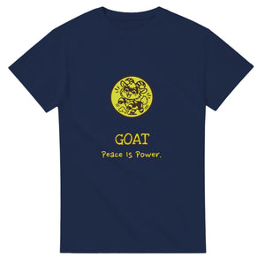 Goat • Peace Is Power — navy unisex t-shirt