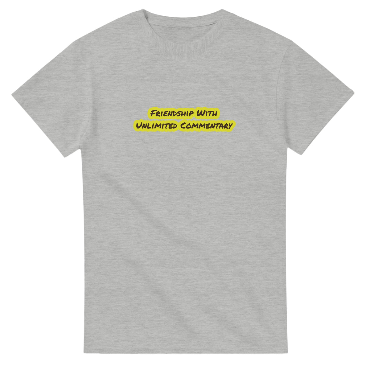 Friendship With Unlimited Commentary — ash unisex t-shirt