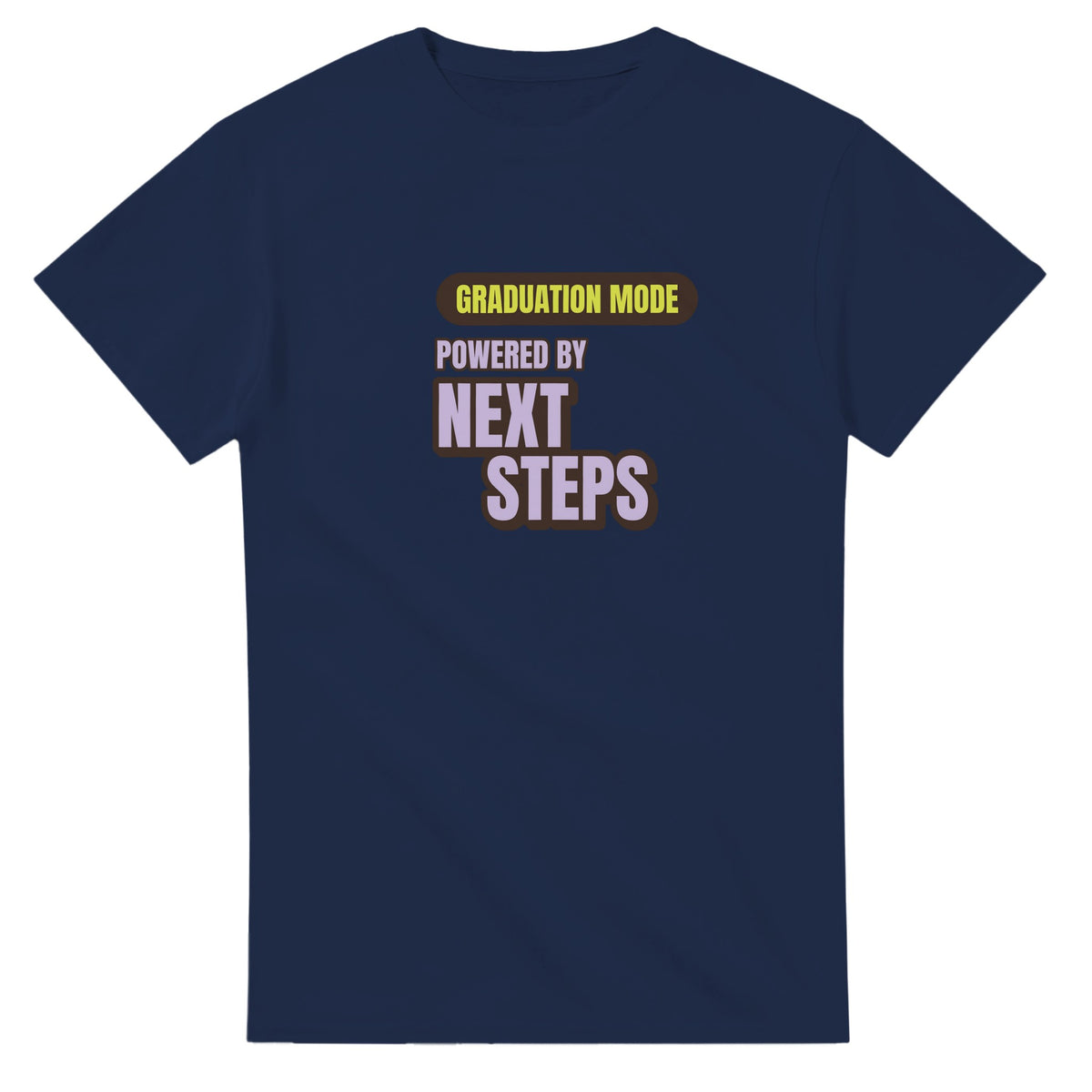 Graduation Mode Powered By Next Steps — navy unisex t-shirt