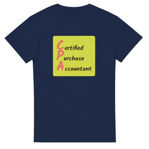 Certified Purchase Accountant — navy unisex t-shirt