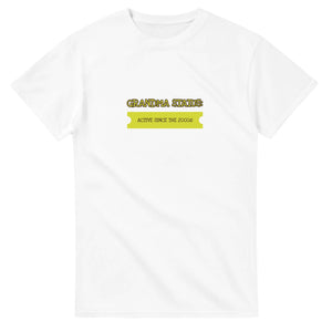Grandma Status: Active Since The 2000s — white unisex t-shirt