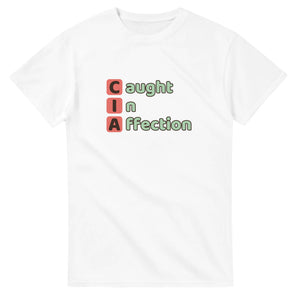 Caught In Affection — white unisex t-shirt