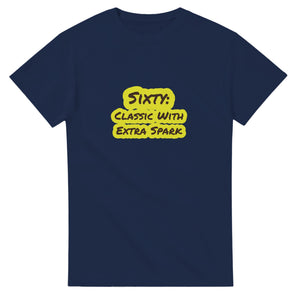 Sixty: Classic With Extra Spark — navy unisex t-shirt