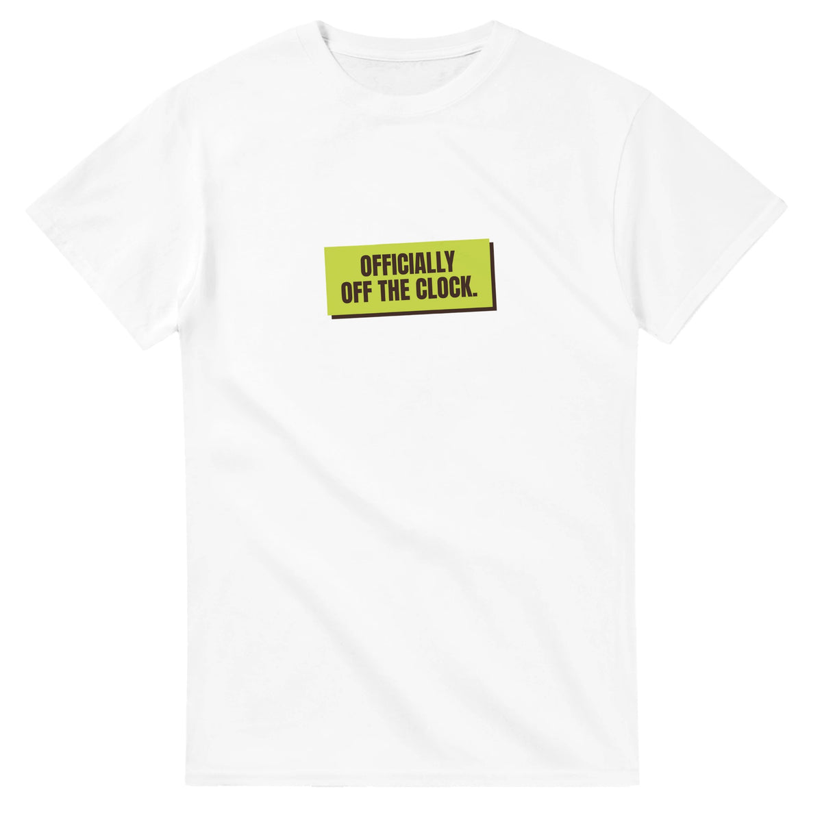 Officially Off The Clock — white unisex t-shirt