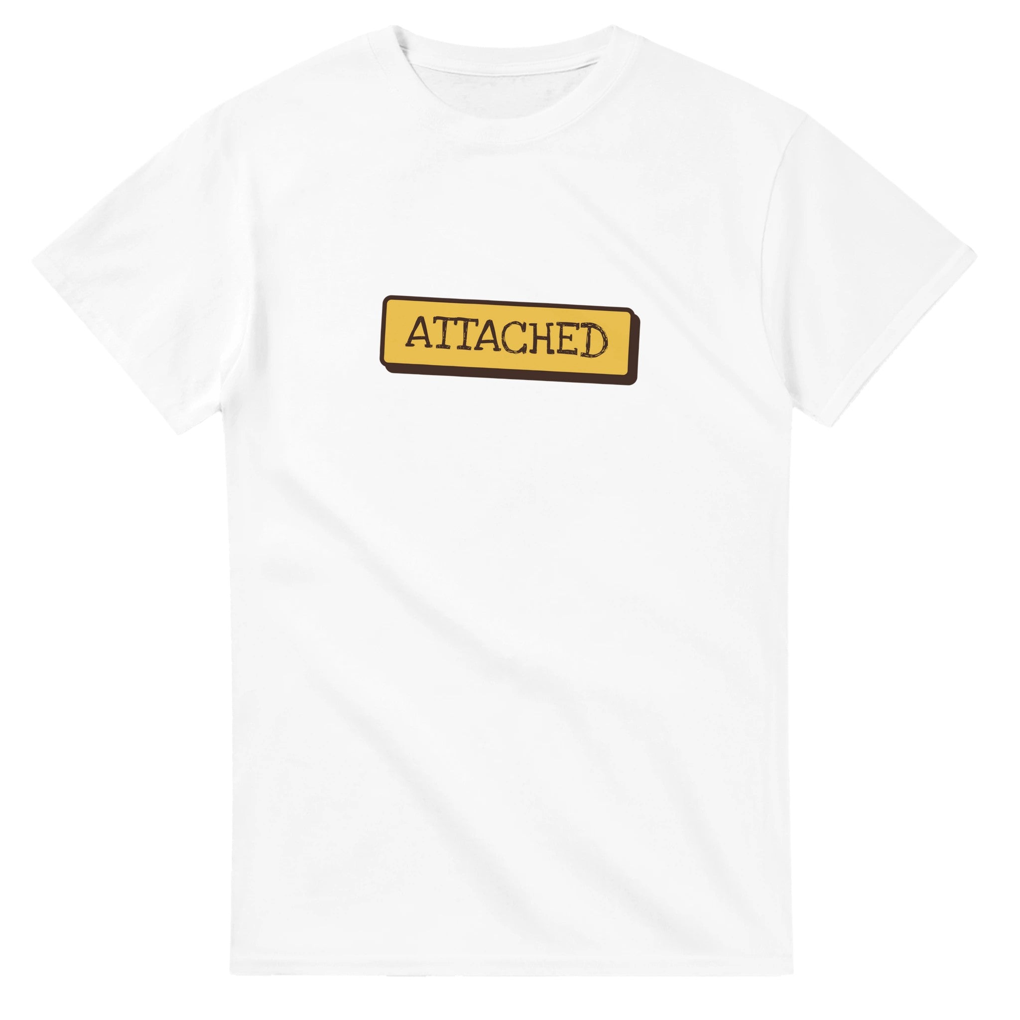 Attached — white unisex t-shirt
