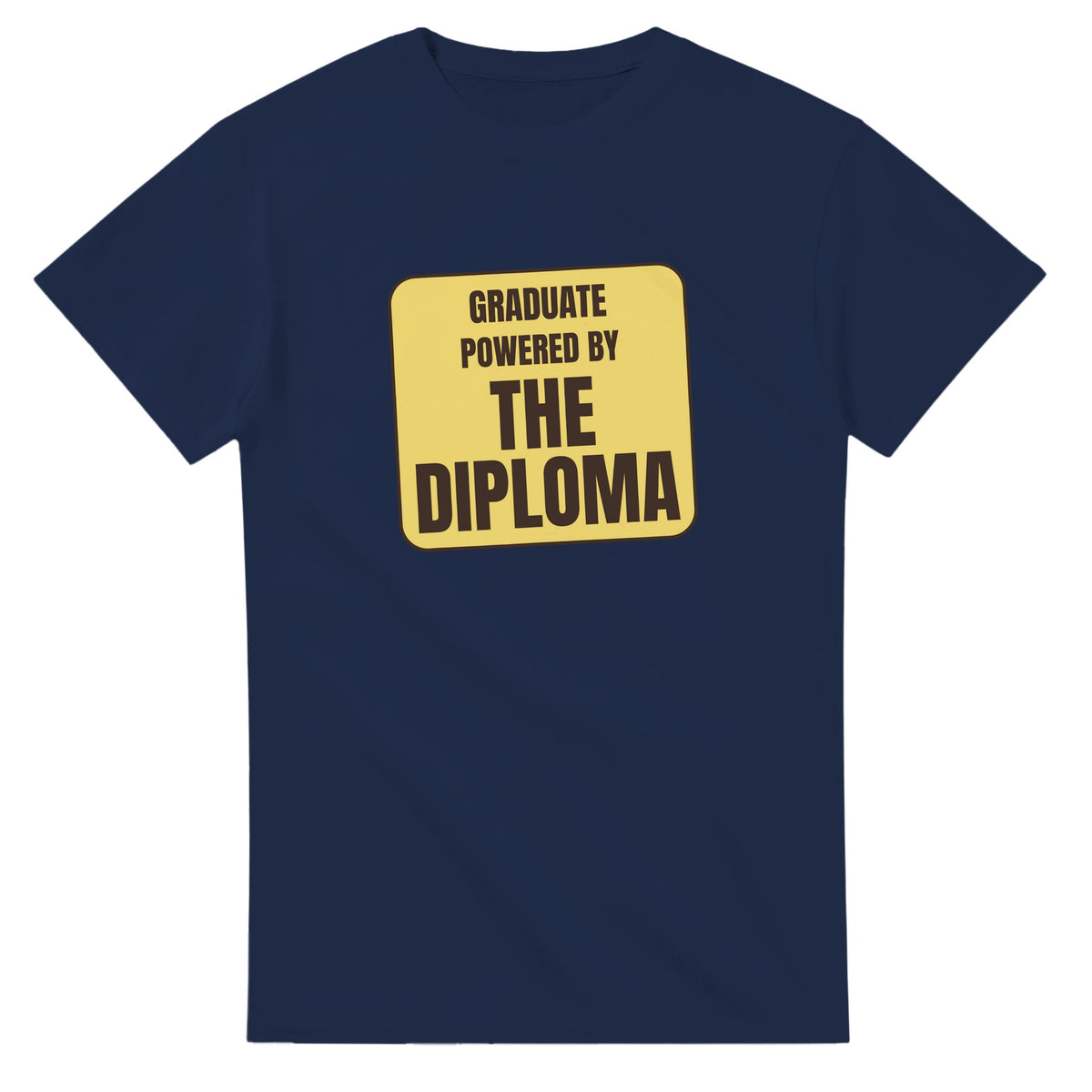 Graduate Powered By The Diploma — navy unisex t-shirt