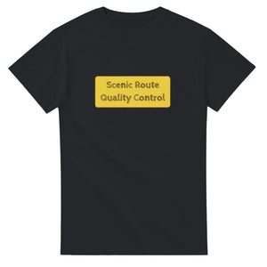 Scenic Route Quality Control — black unisex t-shirt