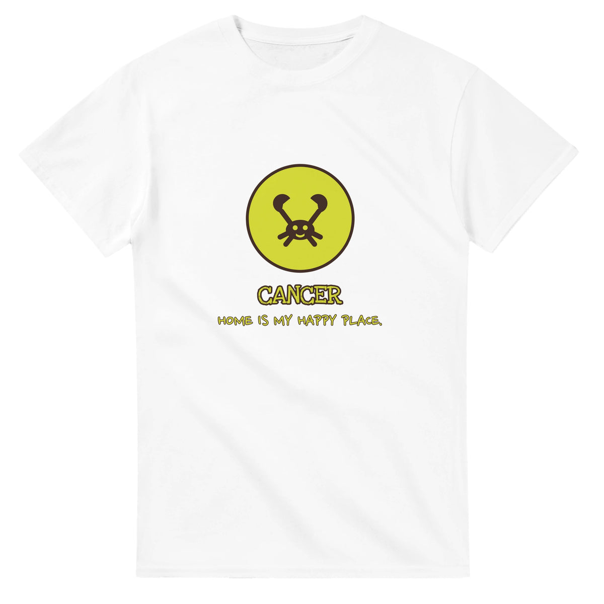 Cancer • Home Is My Happy Place — white unisex t-shirt