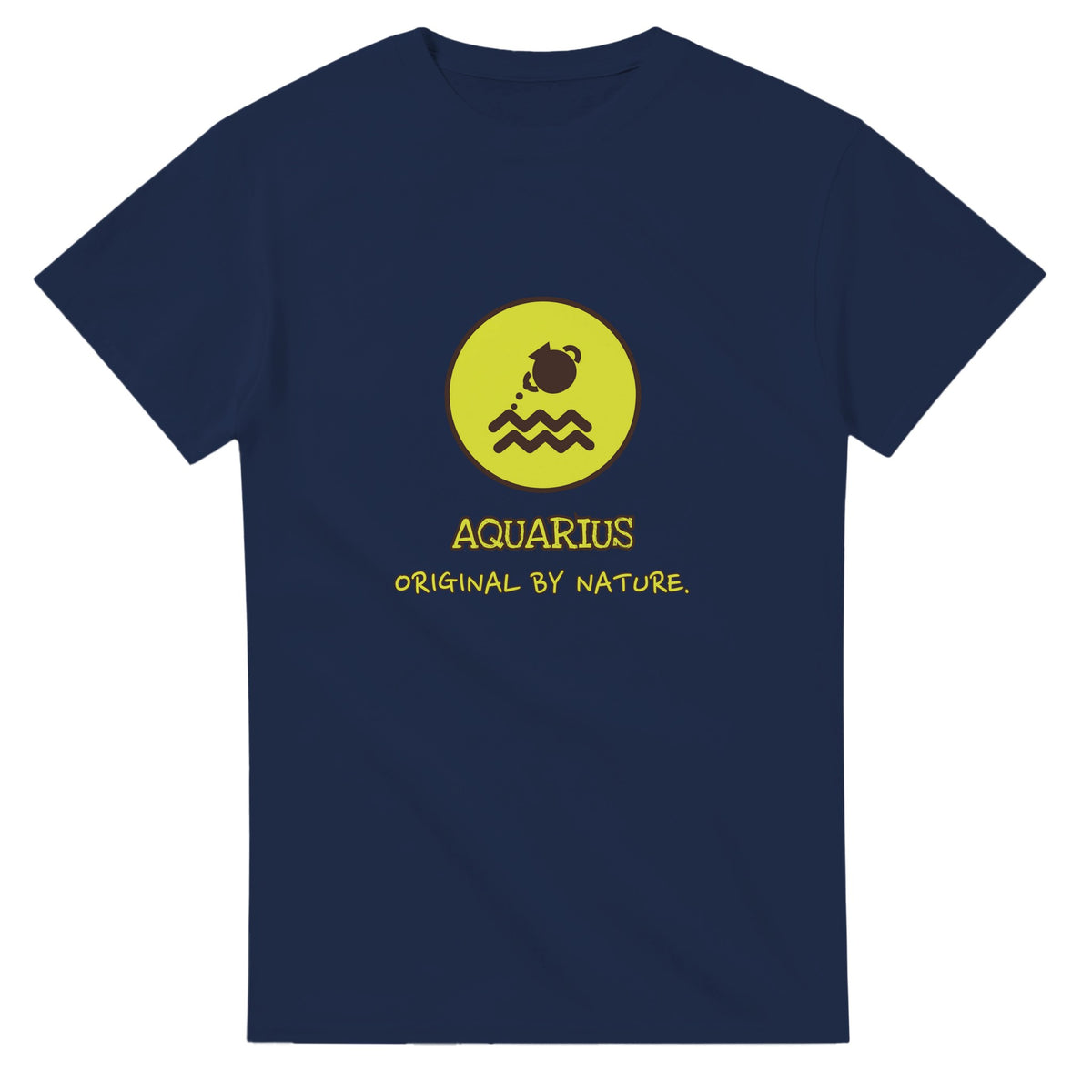 Aquarius • Original By Nature — navy unisex t-shirt