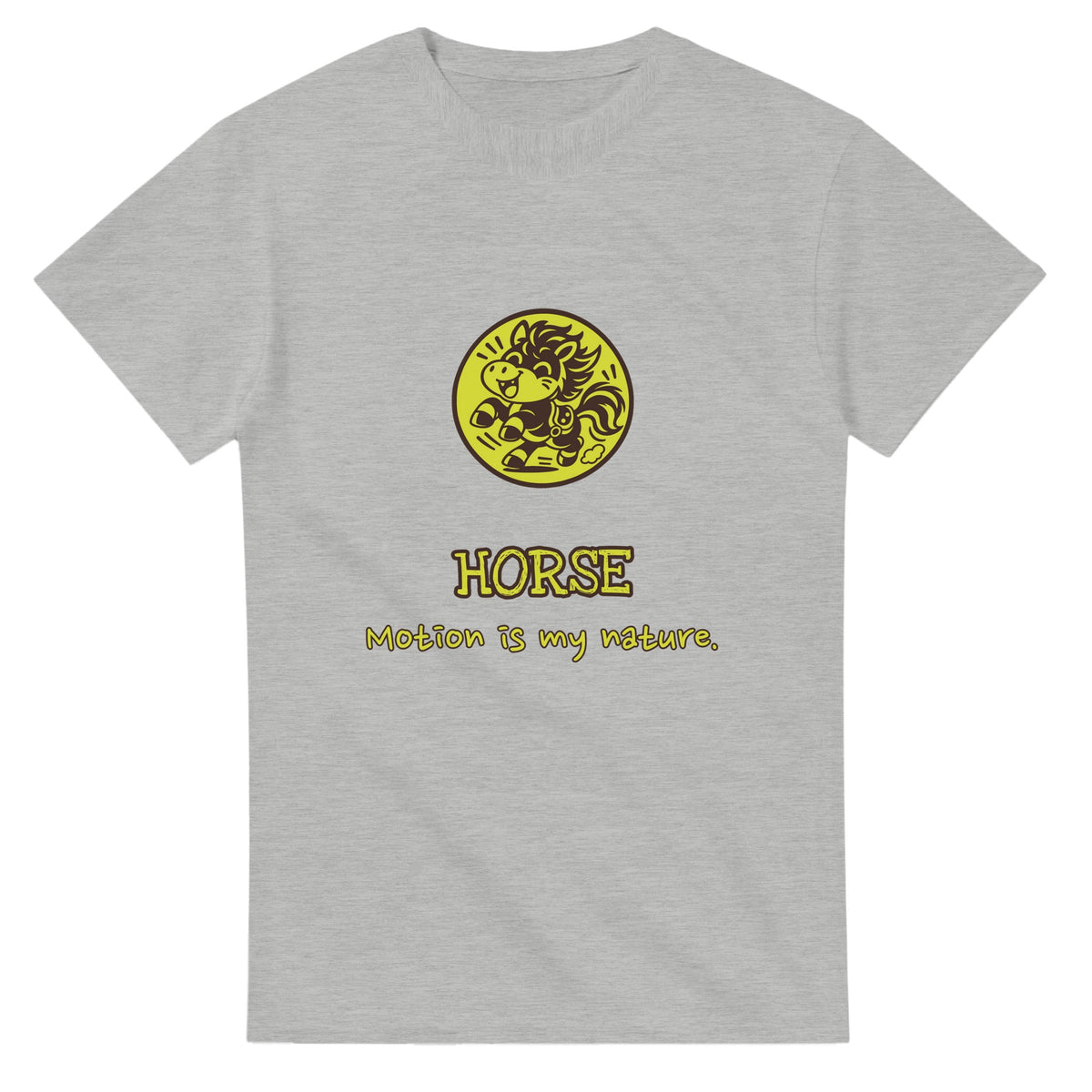 Horse • Motion Is My Nature — ash unisex t-shirt