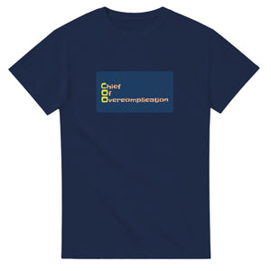 Chief Of Overcomplication — navy unisex t-shirt
