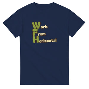 Work From Horizontal — navy unisex t-shirt