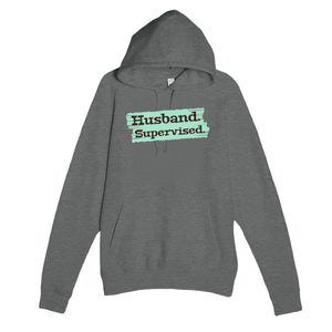 Husband. Supervised. — funny graphite heather unisex hoodie