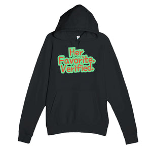 Her Favorite. Verified. — funny black unisex hoodie