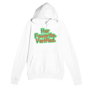 Her Favorite. Verified. — funny white unisex hoodie