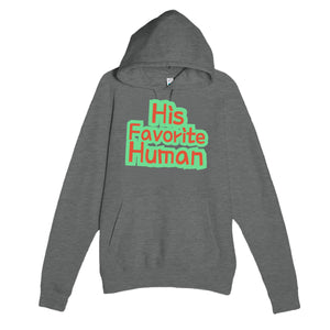 His Favorite Human — cute graphite heather unisex hoodie