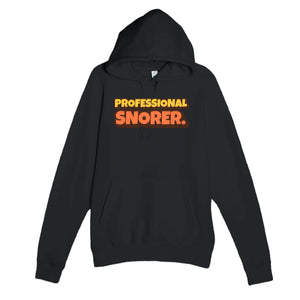 Professional Snorer — funny black unisex hoodie