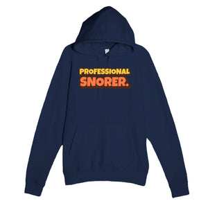 Professional Snorer — funny navy unisex hoodie