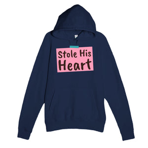 Stole His Heart — cute navy unisex hoodie