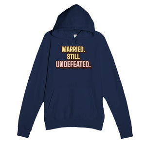 Still Undefeated — funny navy unisex hoodie