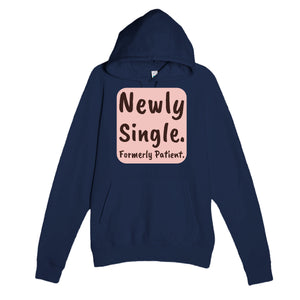 Formerly Patient — funny navy unisex hoodie