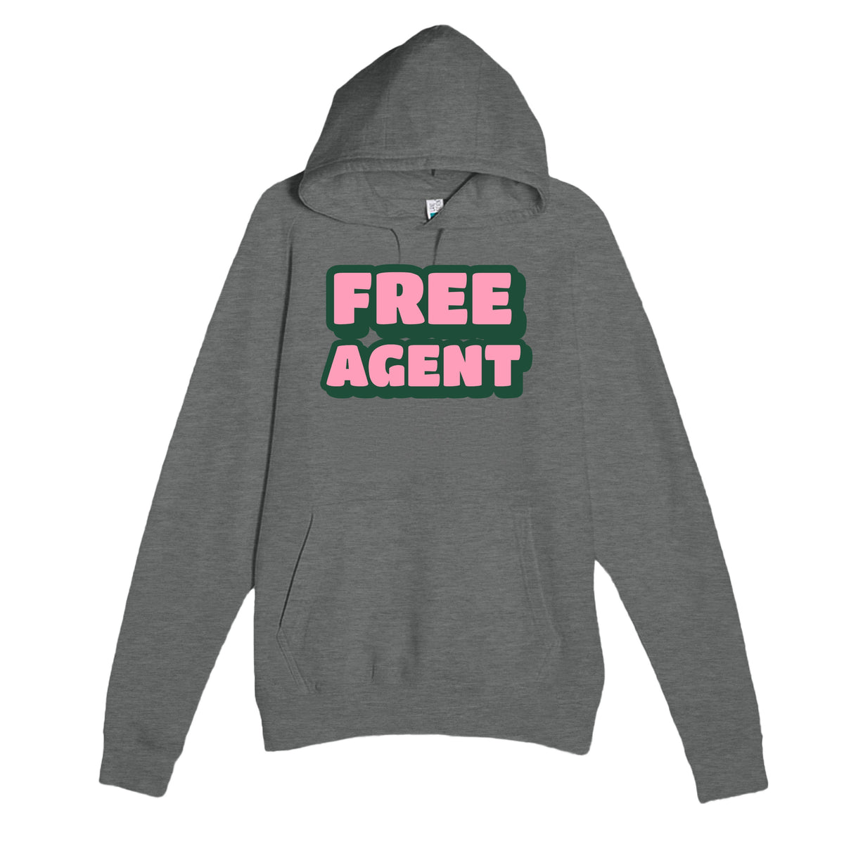 Free Agent — funny graphite heather unisex hoodie