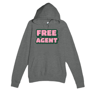 Free Agent — funny graphite heather unisex hoodie