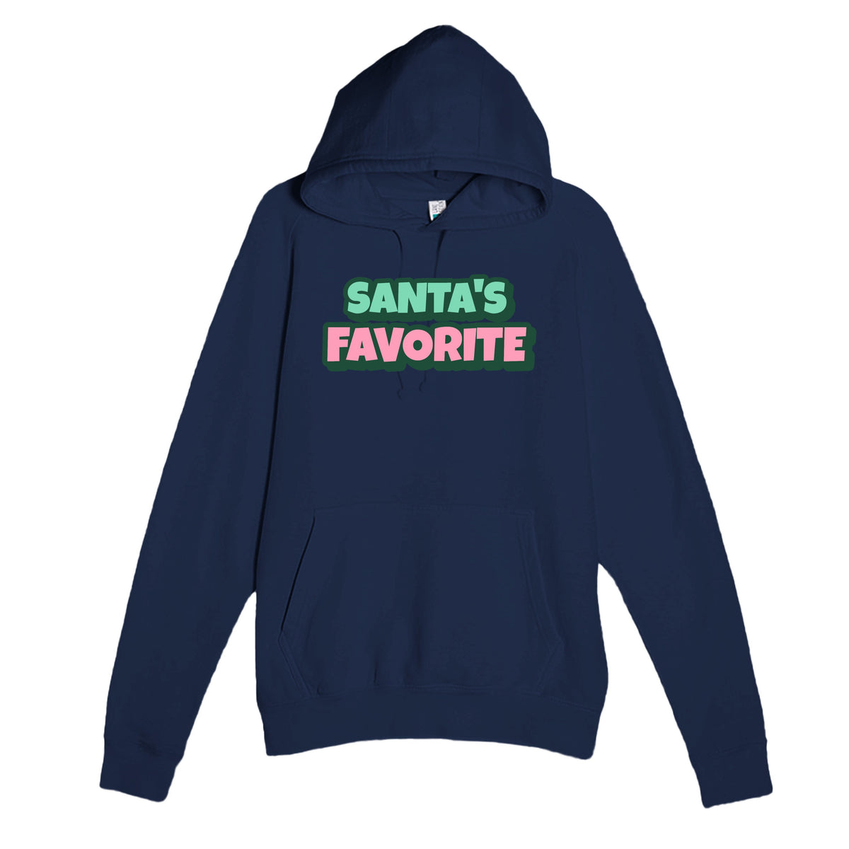 Santa's Favorite — funny navy unisex hoodie
