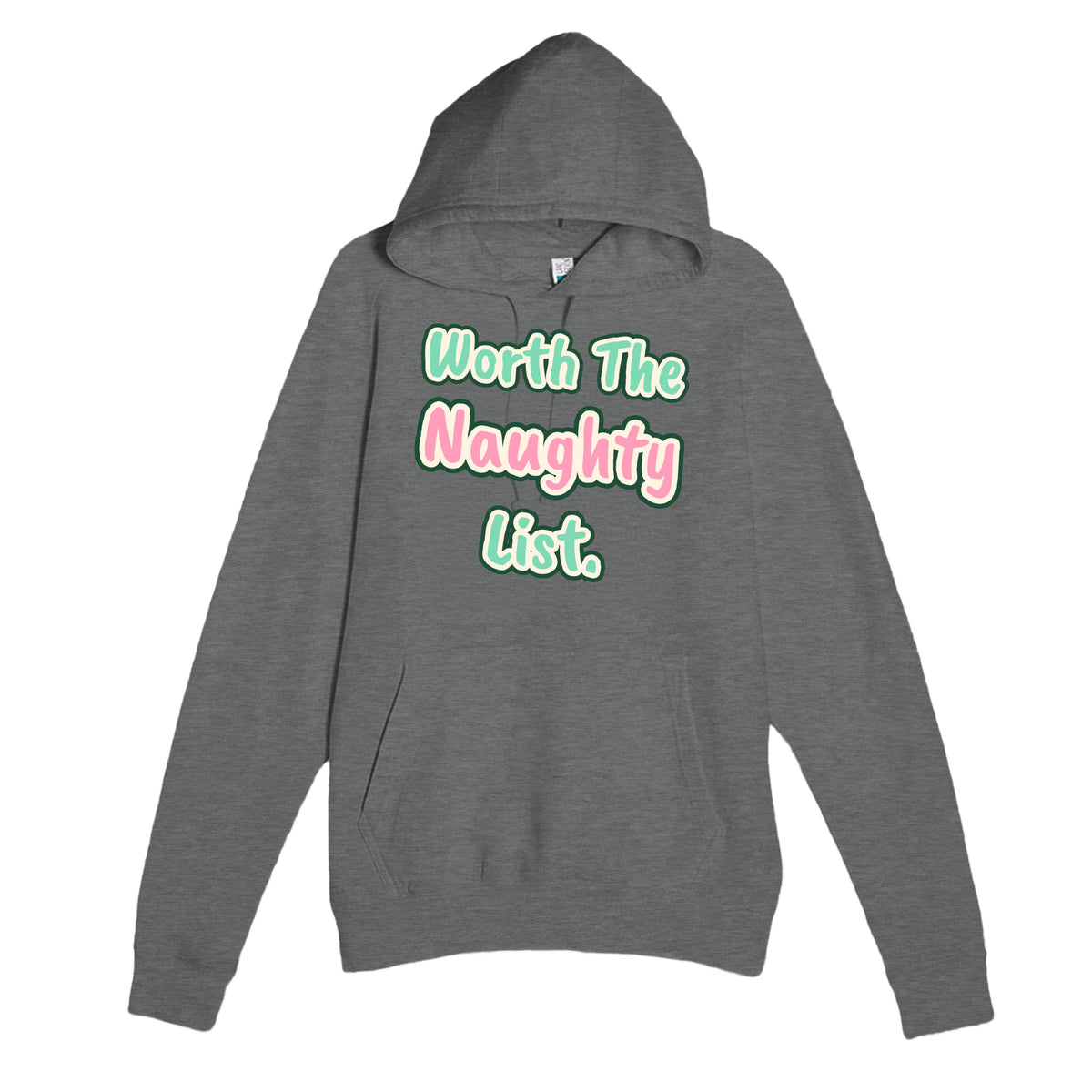Worth the Naughty List — funny graphite heather unisex hoodie