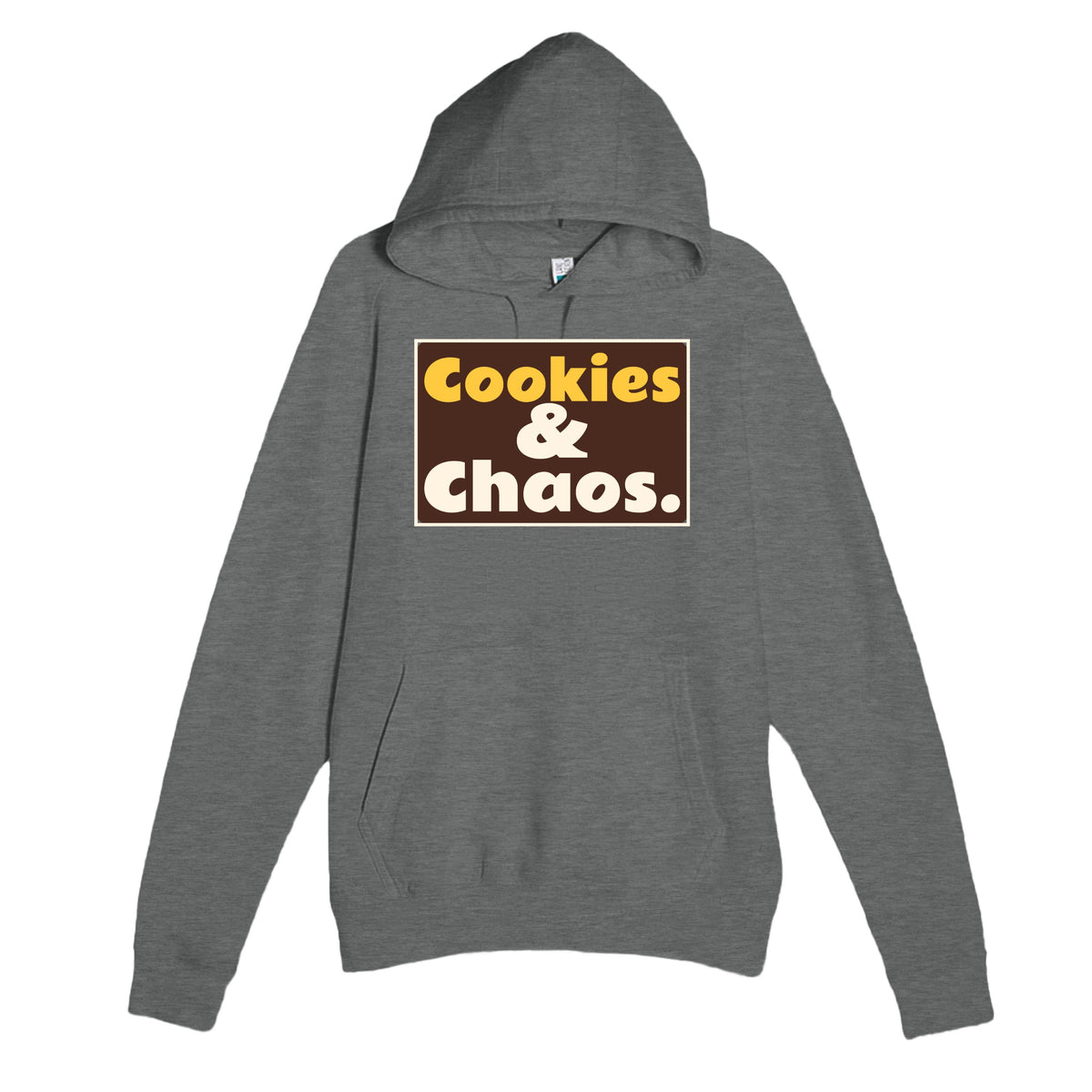 Cookies & Chaos — funny graphite heather unisex hoodie