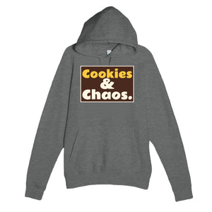 Cookies & Chaos — funny graphite heather unisex hoodie