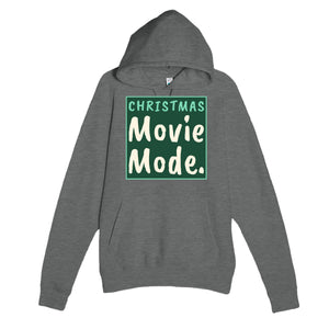 Christmas Movie Mode — funny graphite heather unisex hoodie